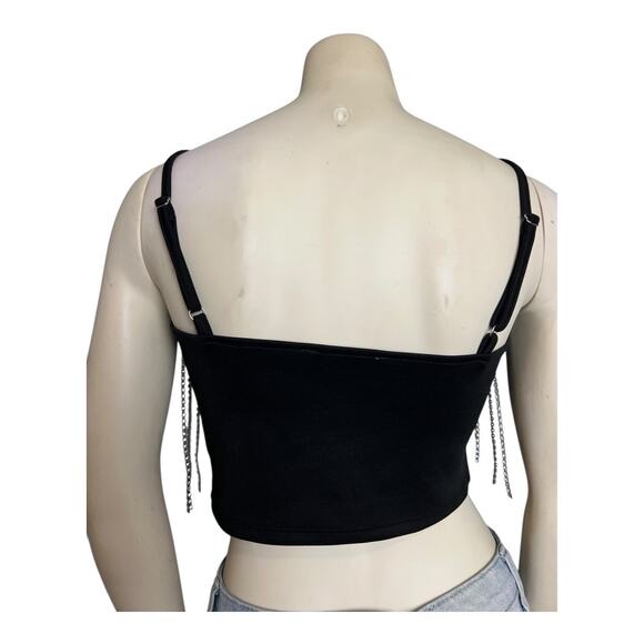 Festival Top Shirt Blouse Concert Summer Skimpy Beach Crop y2k Tank Boho M - Picture 10 of 12